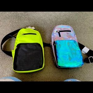 NWT No Boundaries backpack bags neon & holo lot